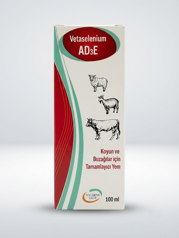 Vetaselenium AD3E Koyun, Keçi ve Buzağı İçin Vitamin ve Selenyum Desteği 100 ml